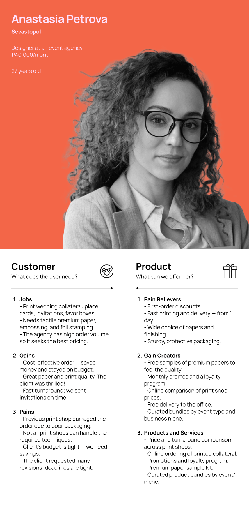 Customer persona without an artwork file