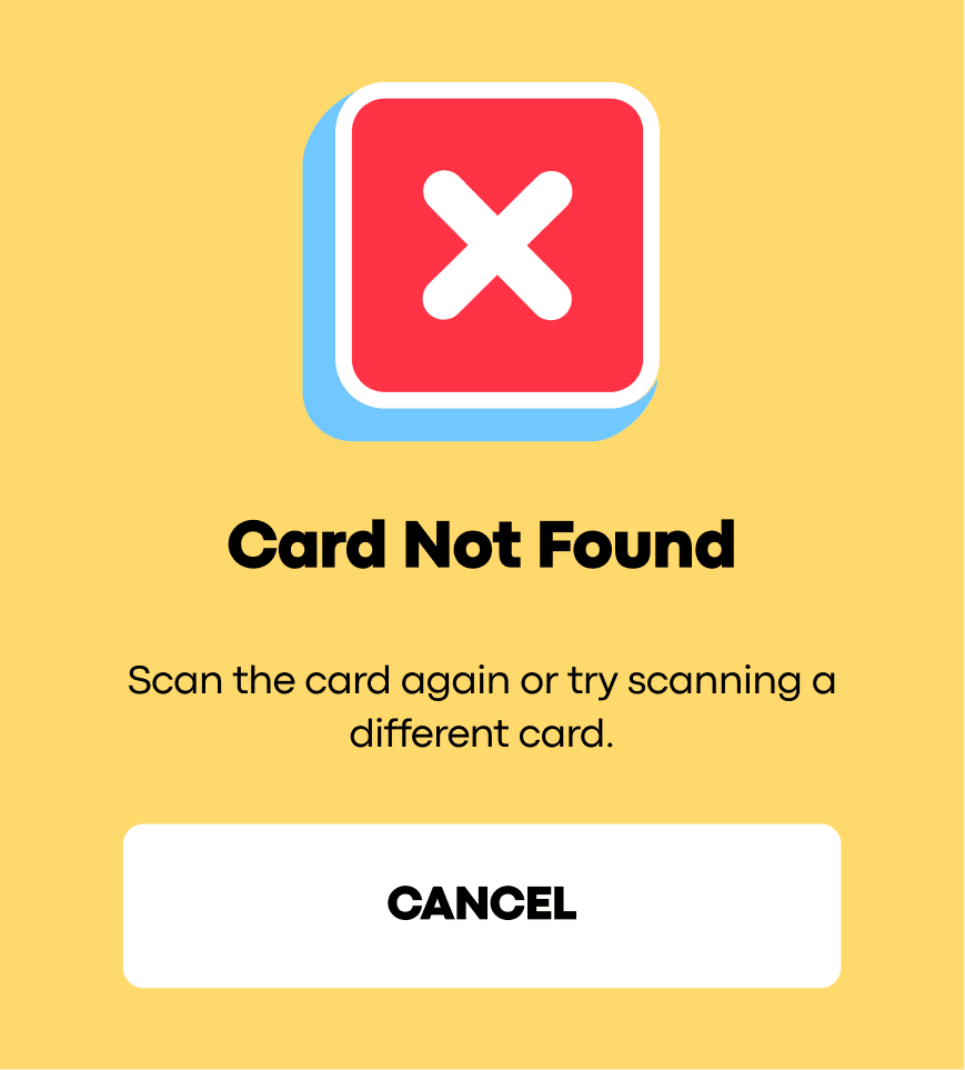 Corporate card allowance state in the kiosk flow