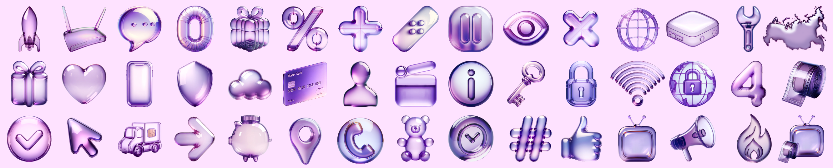 Custom Miranda telecom icon set